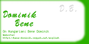 dominik bene business card